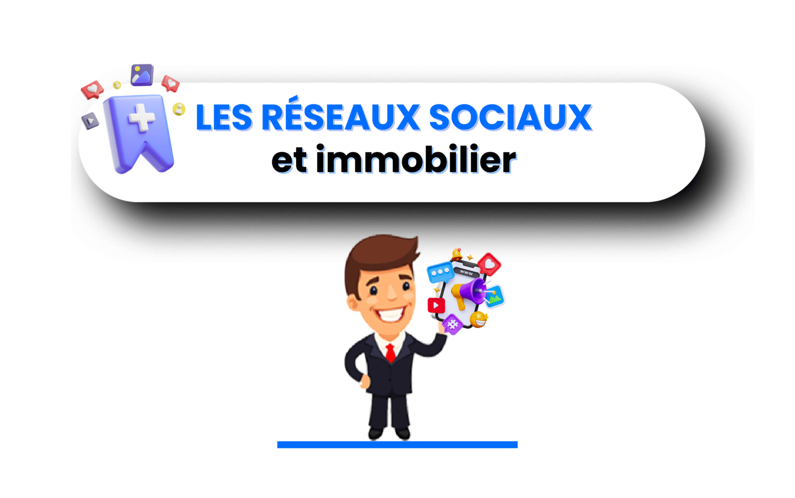 Agent immobilier utilisant les réseaux sociaux pour promouvoir un bien immobilier