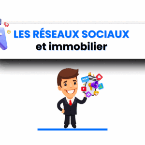 Agent immobilier utilisant les réseaux sociaux pour promouvoir un bien immobilier