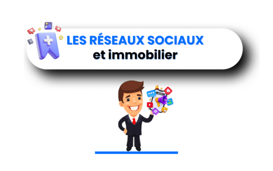 Agent immobilier utilisant les réseaux sociaux pour promouvoir un bien immobilier